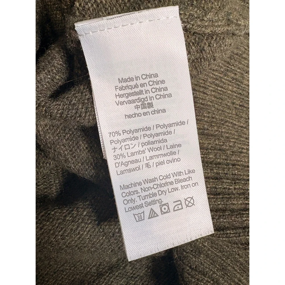 J. Crew Mens Lambswool Blend Crewneck Sweater Olive Green Heather XL‎ AA027 HO22